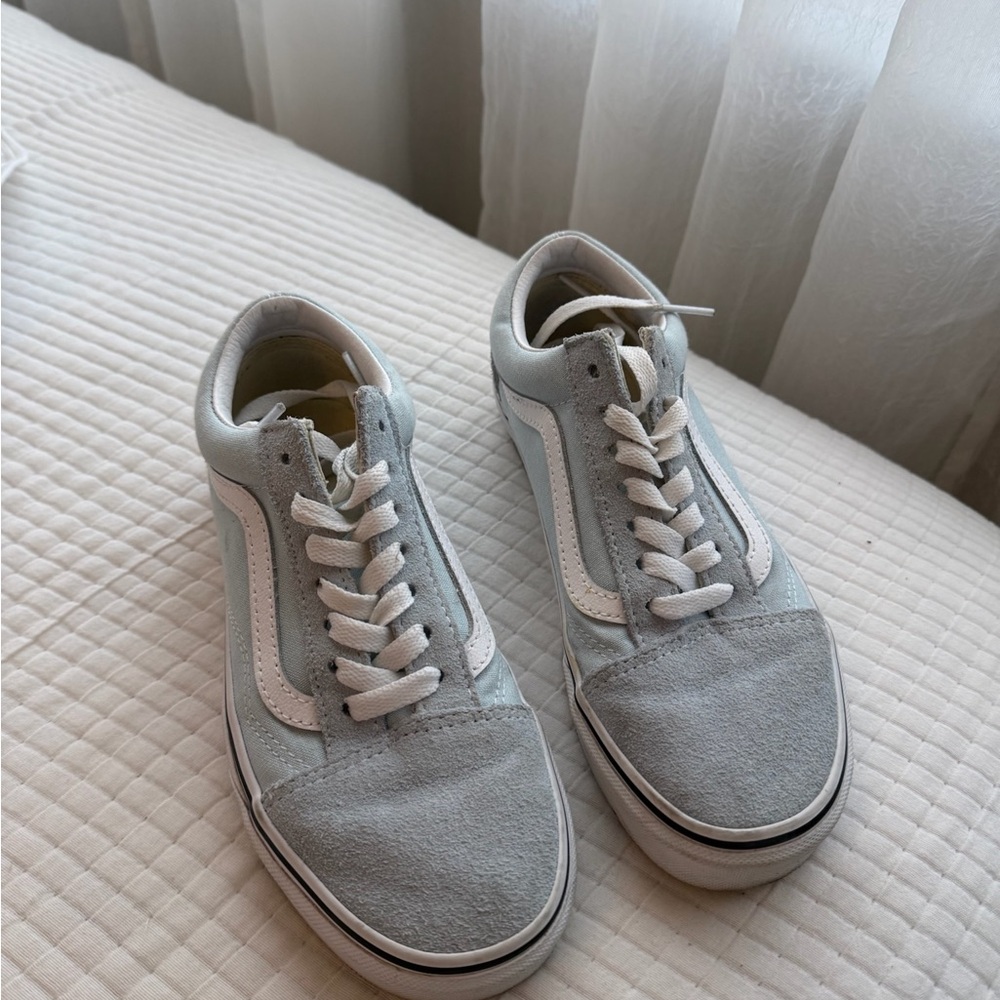 Vans Classic Gray and White Low-Tops
